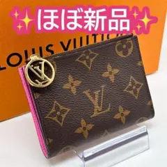 ルイヴィトン モノグラム ポルトフォイユ リサ ピンク 折り財布 コインケース
