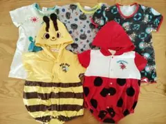 【ほぼ記名なし】ベビー　ロンパース　80　5枚セット