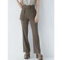 MURUA ムルーア ラップベルトフレアパンツ