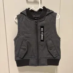 COMME CA ISM フード付きジャケット 100A グレー　ベスト