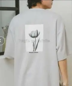RAGEBLUE フラワーフォトプリント/オーバーサイズポンチTシャツ