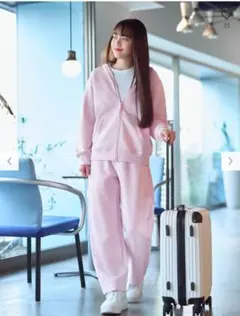 ユニクロ 160 ドライスウェットカーブパンツ ピンク