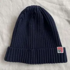 Fredsegal　ニット帽 ネイビー リブ編み ビーニー
