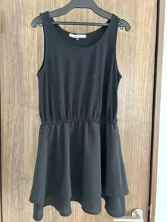 URELISH ブラック ノースリーブ チュニック 38