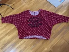 赤色 水玉模様 Lサイズ チュニック