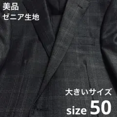 美品✨50 大きいサイズ Ermenegildo Zegna グレーチェック