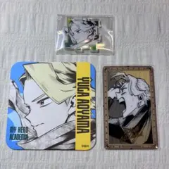 青山優雅　原画展　アクリルパズル アートコースター　箔押しクリアカード