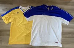 PUMA イエロー &KAPPA ホワイトブルー Vネックシャツ 2枚セット