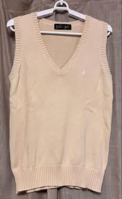 EAST BOY ベージュ Vネック ニットベスト