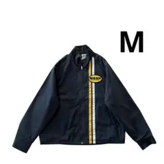 90s USA製 Moon Eyes コットン レーシングジャケット M 濃紺