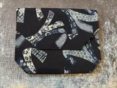 和装小物　クラッチバッグ　紺色