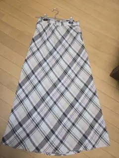 センスオブプレイス　 チェック柄 フレアスカート ピンク　グレー　ベージュ　春