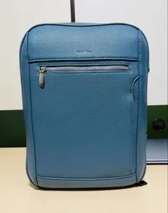 【安い】青い合成皮革バックパック