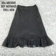 00s Jp Made Dot Mermaid Skirt Frill 1のサムネイル