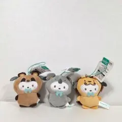6種 サンリオキャラクターズ どうぶつ着ぐるみマスコット たぬき編