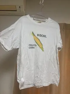 KOCHI FRUITS-CORN プリントTシャツ ホワイト L