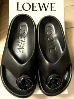 新品未使用品　LOEWE トイミュールサンダル 38 トイ ミュール（ゴート） ブラック - LOEWE
