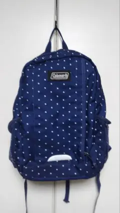 Coleman キッズ リュック ドット柄 ネイビー