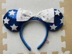 ディズニーカチューシャ ミッキー型　星とリボン付き