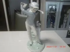 美品 LLADRO リヤドロ フィギュリン レディゴルファー ナイスパット