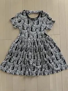 BeBe ゼブラ柄 半袖ワンピース 140