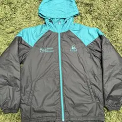 le coq sportif フード付きジャケット グレー・ターコイズ