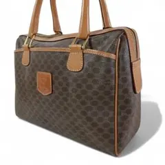 美品 正規品 セリーヌ ハンドバッグ ミニボストン マカダム PVC レザー