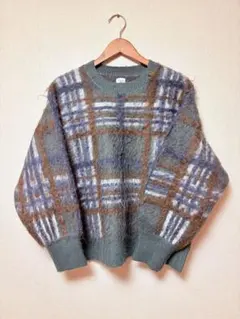 Ungrid アングリッド チェックジャカードルーズニット