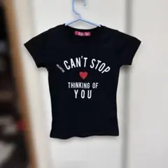 ブラック Tシャツ CAN'T STOP THINKING OF YOU