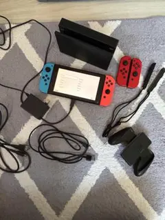 Nintendo Switch 本体 青/赤 Joy-Con ACアダプター付き - メルカリ