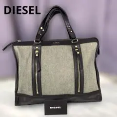 DIESEL ディーゼル デニム レザー トートバッグ A4 大容量 肩掛け