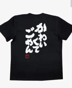 おもしろTシャツ「かわいくてごめん」ブラック