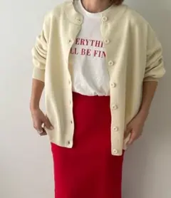 LE MORE 2wayクルーネックカラーカーディガン