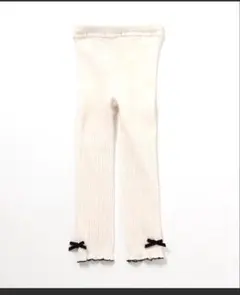 アイボリー リブ編み レギンス