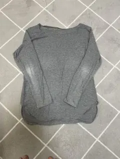 ユニクロ　エアリズムシームレス長袖Tシャツ　 L グレー