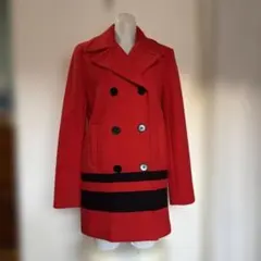 ラルフローレンラグビー　赤ウールダブルブレストコート
