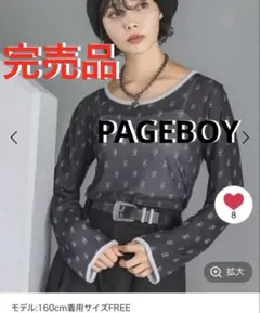透け感 ブラック 長袖 シアートップス 完売品のサムネイル