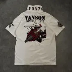 VANSON コラボ クローズ WORST 武装戦線 ポロシャツ 刺繍 白 Lのサムネイル