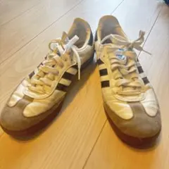 adidas SAMBA ホワイト/ブラウン 9 UK 27.5cm