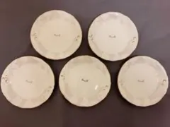 クリヤマ　プレート（直径15.8㎝）5枚セット