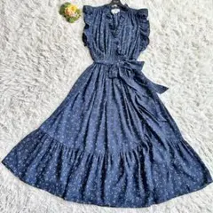 美品♡ケイトスペードニューヨーク フリルワンピース マキシ丈 リボン 花柄 4