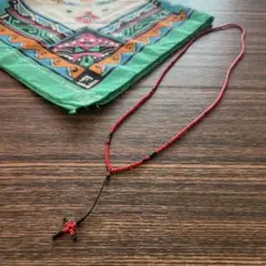 ★ROSETTA PRAYER★ロゼッタプレア★ビーズクロスネックレス★RED