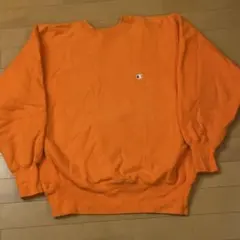 袖目無し オレンジ チャンピオン リバースウィーブ スウェット