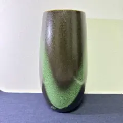 京都 たち吉 花瓶 釉彩 黒 緑 陶器 花器 花入 インテリア 美品 老舗のサムネイル