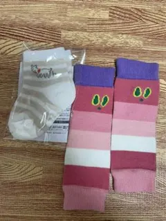 値下げ！　hakka baby 靴下　新品　はらぺこあおむし　レッグウォーマー