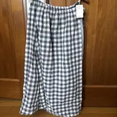 SM2グレー系チェック フレアスカート