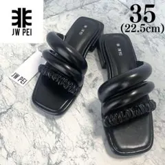 【未使用品】JW PEI⭐︎サンダル⭐︎22.5cm⭐︎フラットミュール⭐︎レザー⭐︎黒のサムネイル