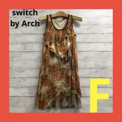 スイッチバイアーチ ノースリーブワンピース レディース F オレンジ系のサムネイル
