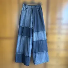 GRL デニム グラデーション ワイドパンツ S