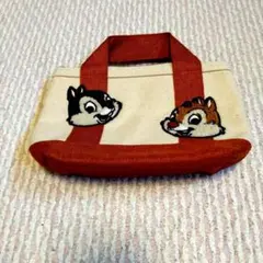 チップとデール刺繍トートバッグ　ディズニーのお土産　未使用品